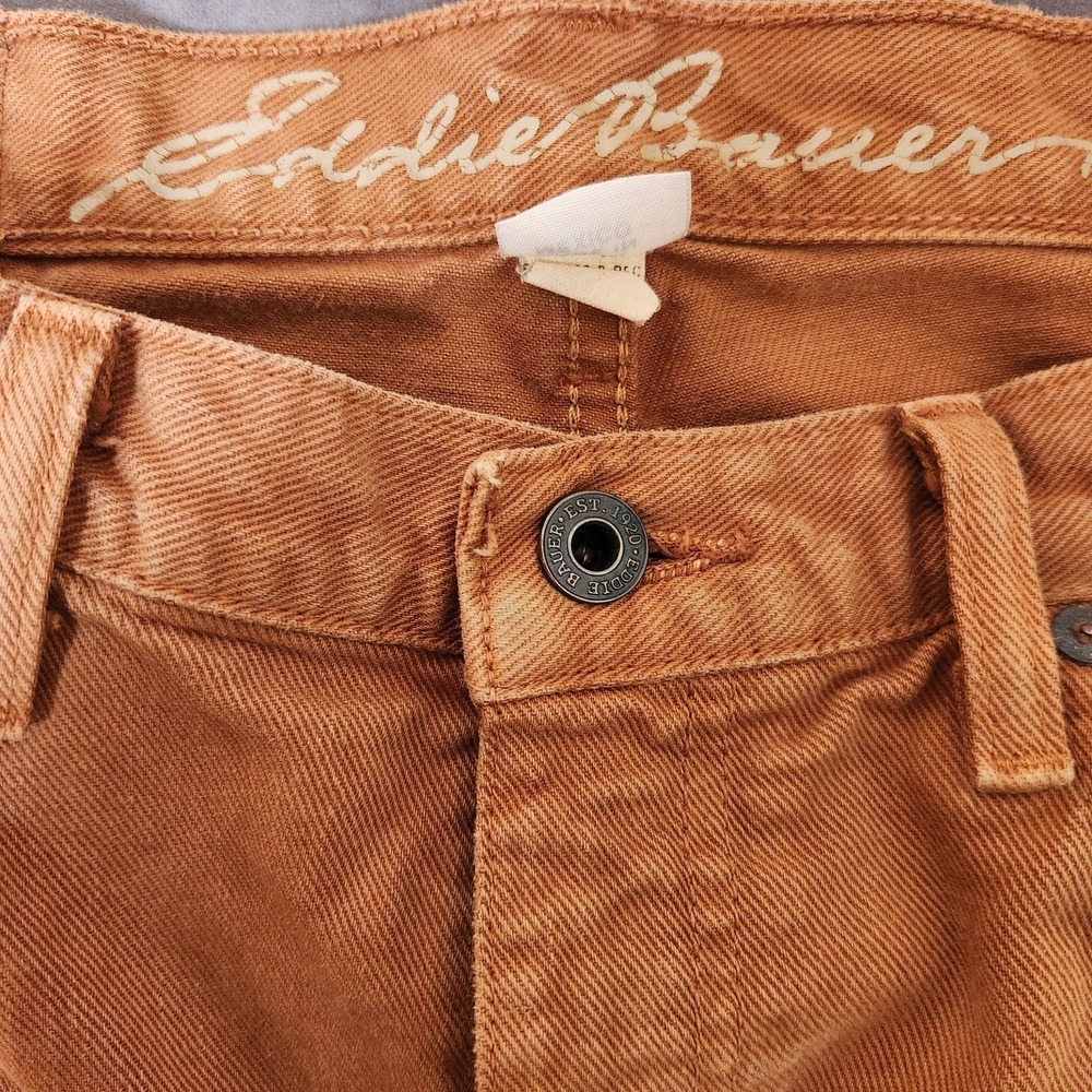 Eddie Bauer Men Vintage Jeans 33x34 Actual 33x32.5 Brown Cotton Denim Straight - Picture 2 of 15